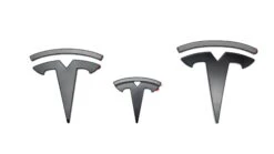 Logo Embleme In Schwarz Für Das Tesla Model 3